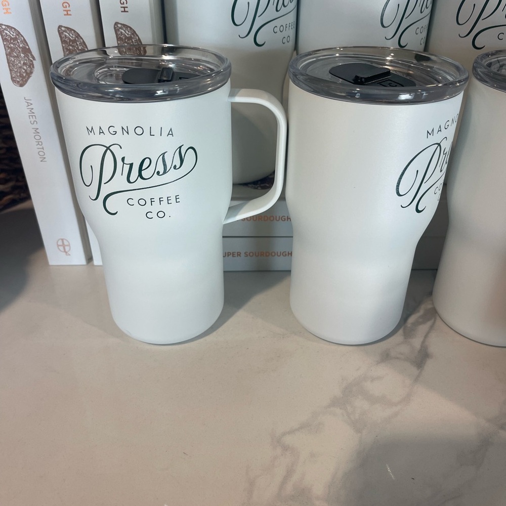 Magnolia Press White Coffee Mug Set. 2 mugs total. Magnolia Silos